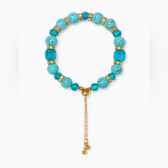 Zara Jewelry - Turquoise and Gold Beaded Bracelet